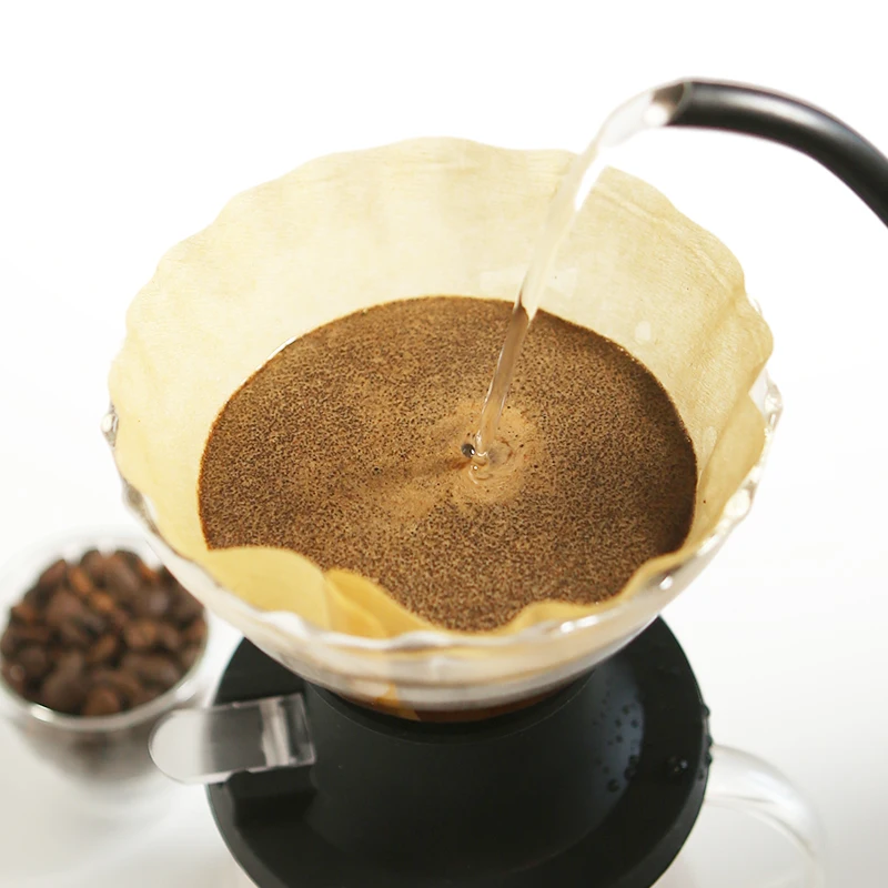 100pcs Pour Over Coffee Maker v60 Origami Cone Shaped V60 02 Coffee Filter Paper