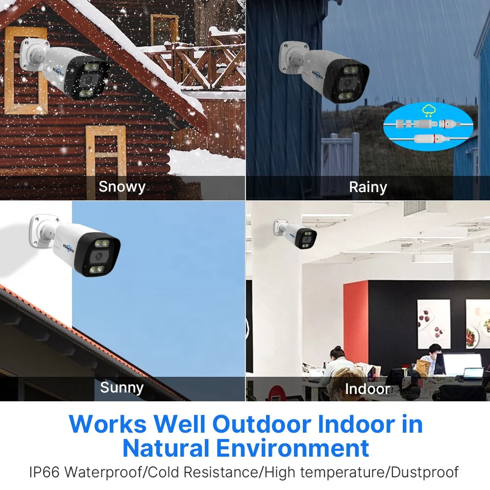 Hiseeu 4K 8-канальный 8mp наружное Ночное Видение видеонаблюдения Ip Poe Nvr комплект домашней