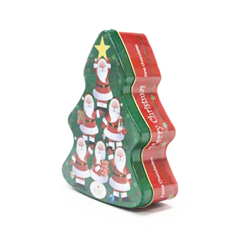 Christmas tree shape tin box tin christmas trees