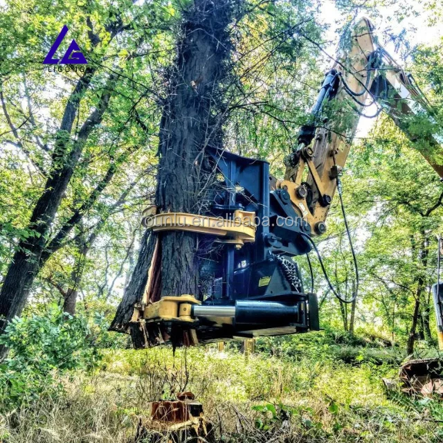 Excavator Tree Shear with Grapple,hydraulic Log Shears for Forest Industry