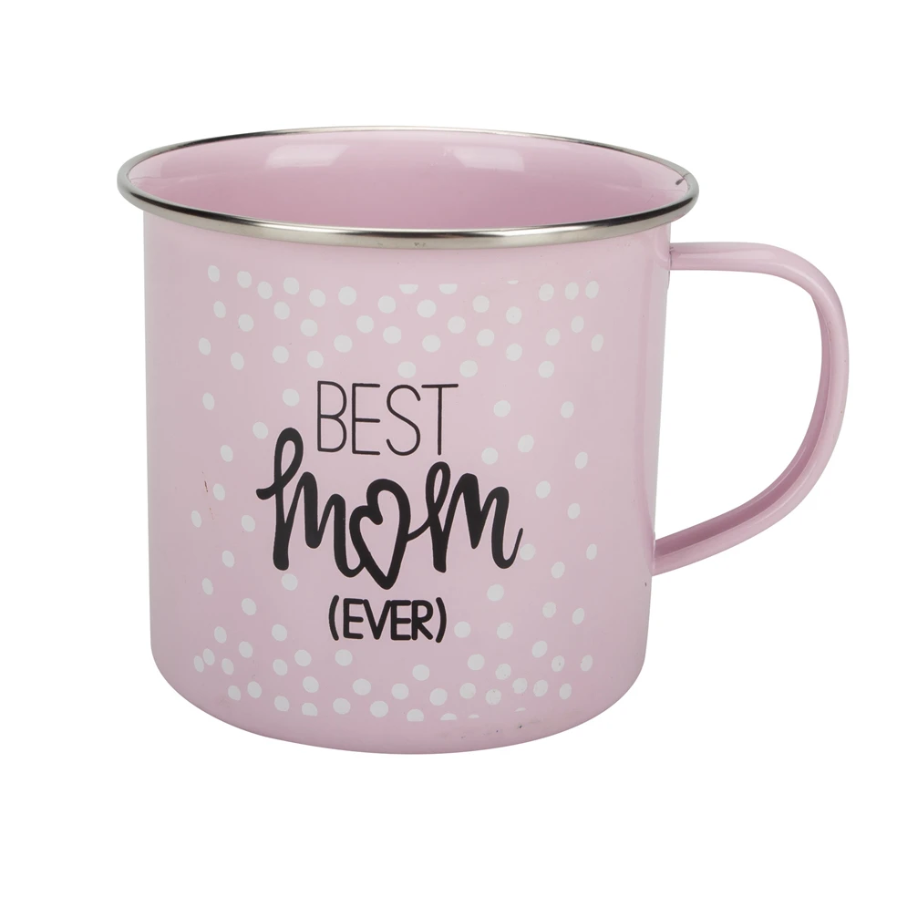 High Quality Bright Color Promotional Enamel Camping Mug