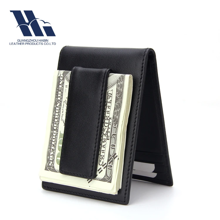 Leather Credit Card Holder ID Card Wallet with Money Clip