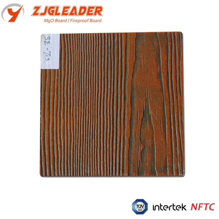 Wood Grain Cement Decking Fiber Cement Cladding Facades Weatherboard Wall Decorations