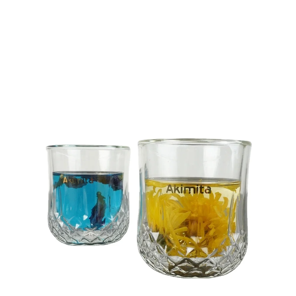 
Элегантная двухслойная стеклянная термостойкая кружка 250 мл из боросиликатного стекла с рисунком из стразов, прозрачная стеклянная кружка для чая, молока, кофе 