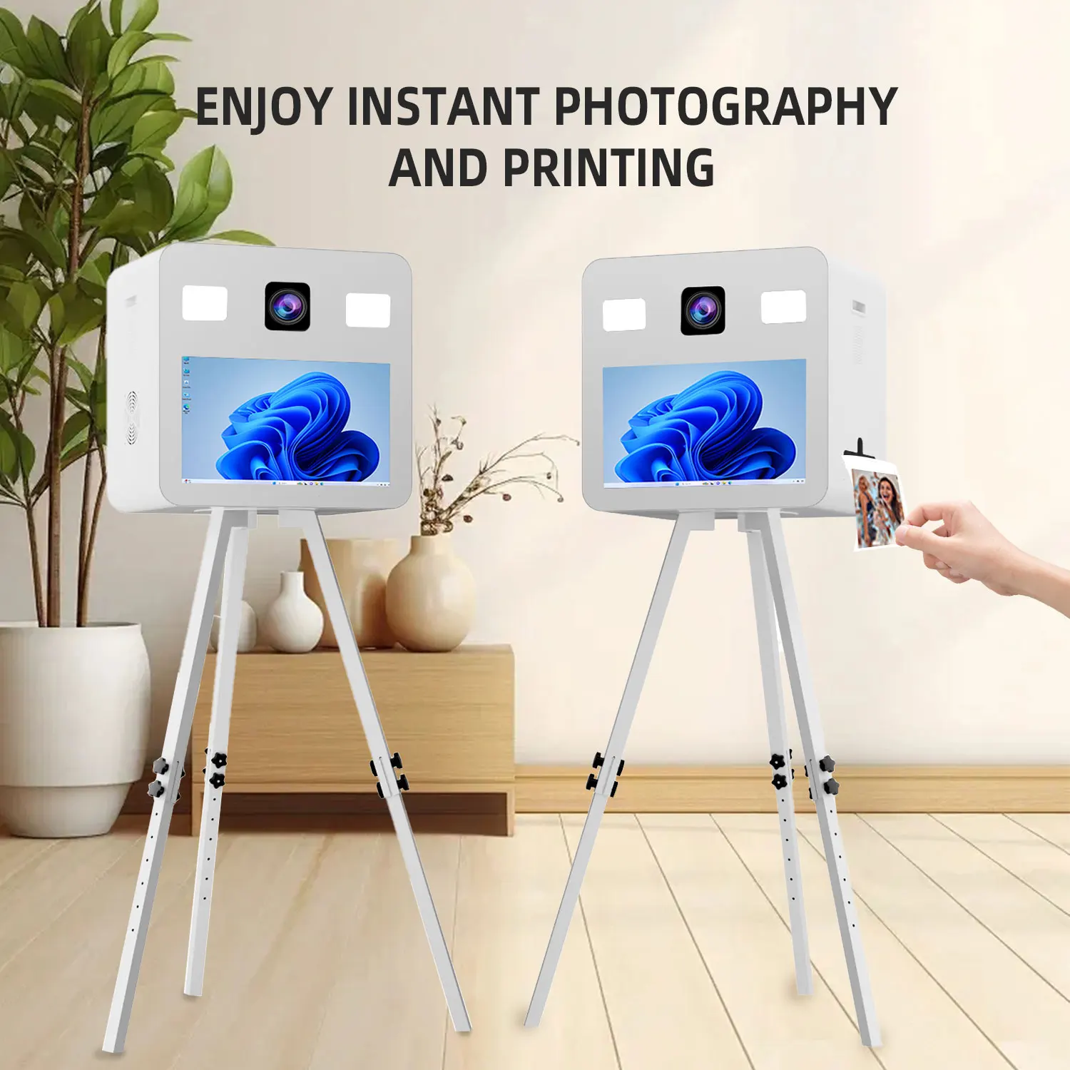 For Party Wedding Dslr Photo Booth With 21.5Inch Touch Screen With Camera Built-In Printer Selfie Photobooth