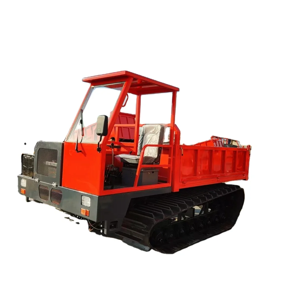 High Quality Rubber Crawler Transporter Mini Crawler Dump 8 Ton Load capacity Truck All Terrain Use with High Power