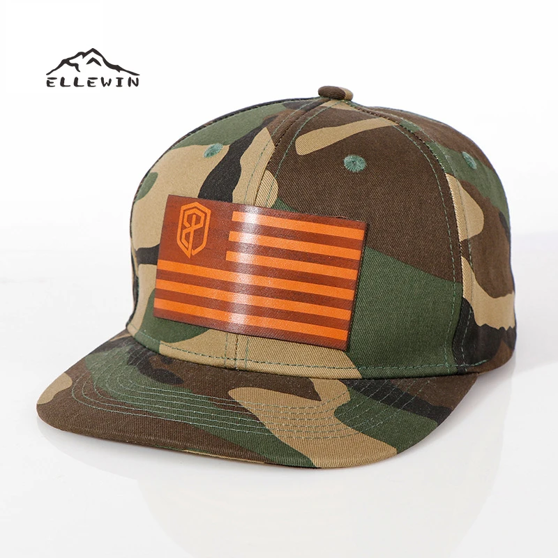 ELLEWIN Custom LOGO Camouflage Baseball Cap Camo Hat Trucker Snapback Mens Womens