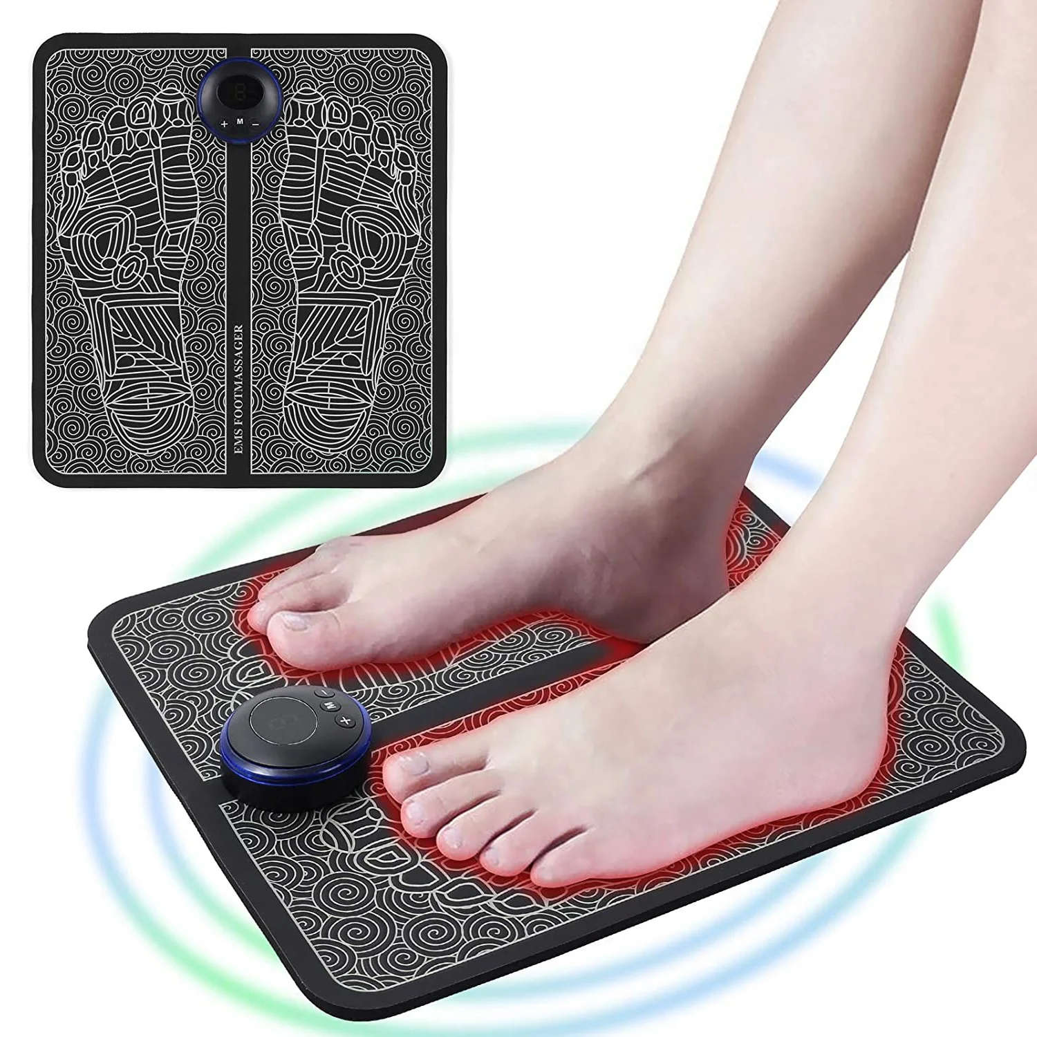 rechargeable Electro portable LCD screen foot mat massager parts electric shoulder massager