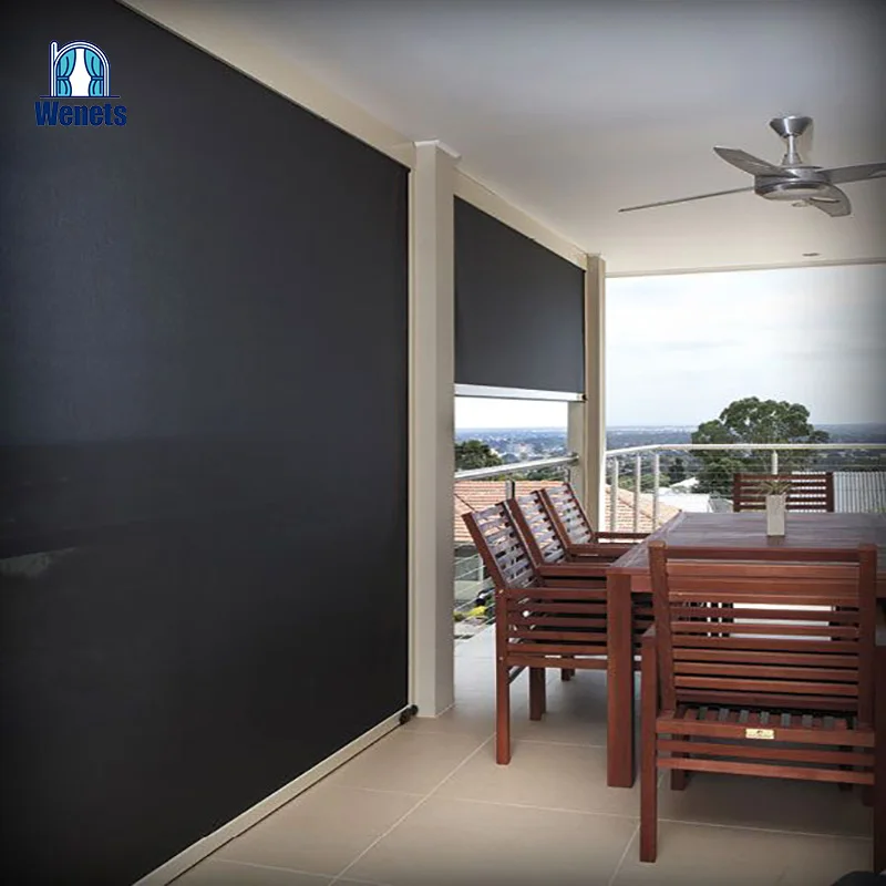 Durable Automatic Rainproof  Sunshades  Garden Zip Screen Outdoor Blind