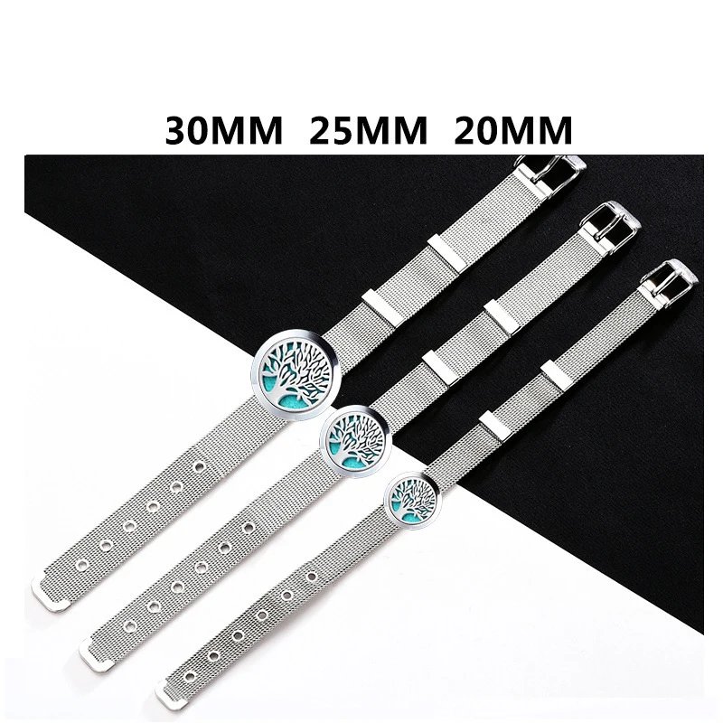 Stainless Steel Magnet Hollow Perfume Aromatherapy Essential Oil Watch Strap Bangles Titanium Steel Perfume Diffusion Bracelet