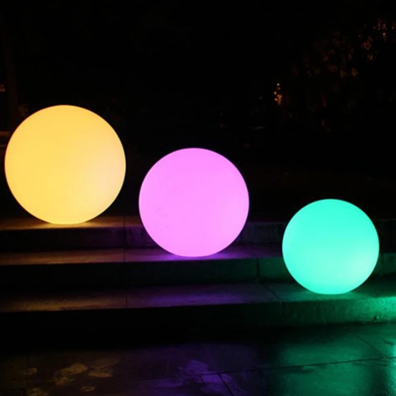Led Ball Lamp 30cm Rechargeable Battery Operated Rgb Garden Glow Led Light Pool Ball Holiday Lighting