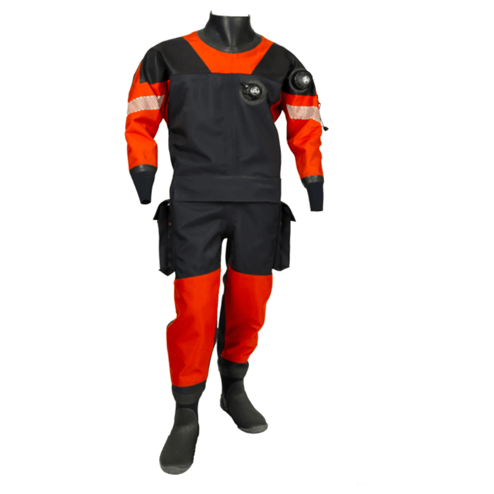 Waterproof Drysuit Full Body Dry Suits For Kayaking Rescue Custom Logo Cold Water Reflective Latex Drysuit Kayak