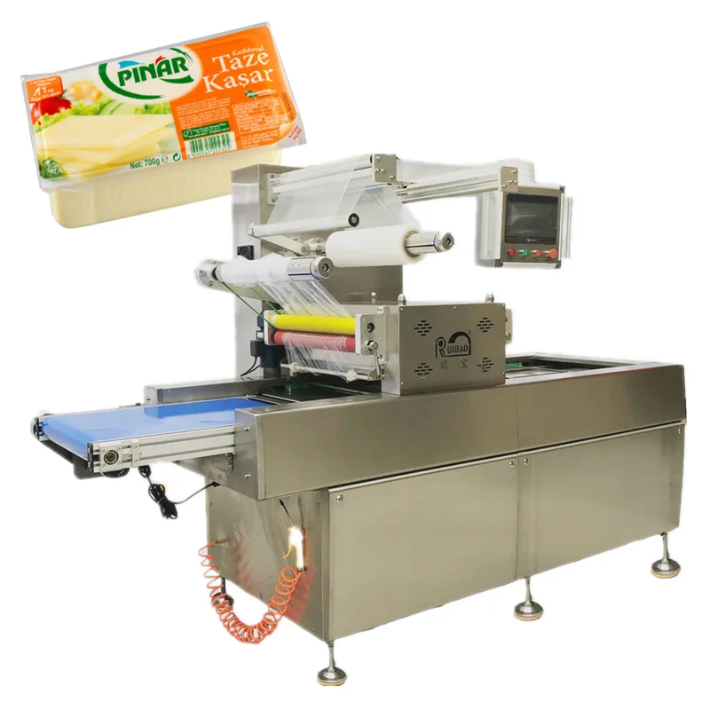 MAP tray sealer machine vacuum packed ready meal tray sealing machines for salad cream cheese tofu food