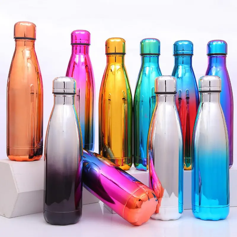  Высокая производительность нет минимального заказа 500 мл Спортивная бутылка для воды из нержавеющей стали с двойными стенками в форме колы фляжка