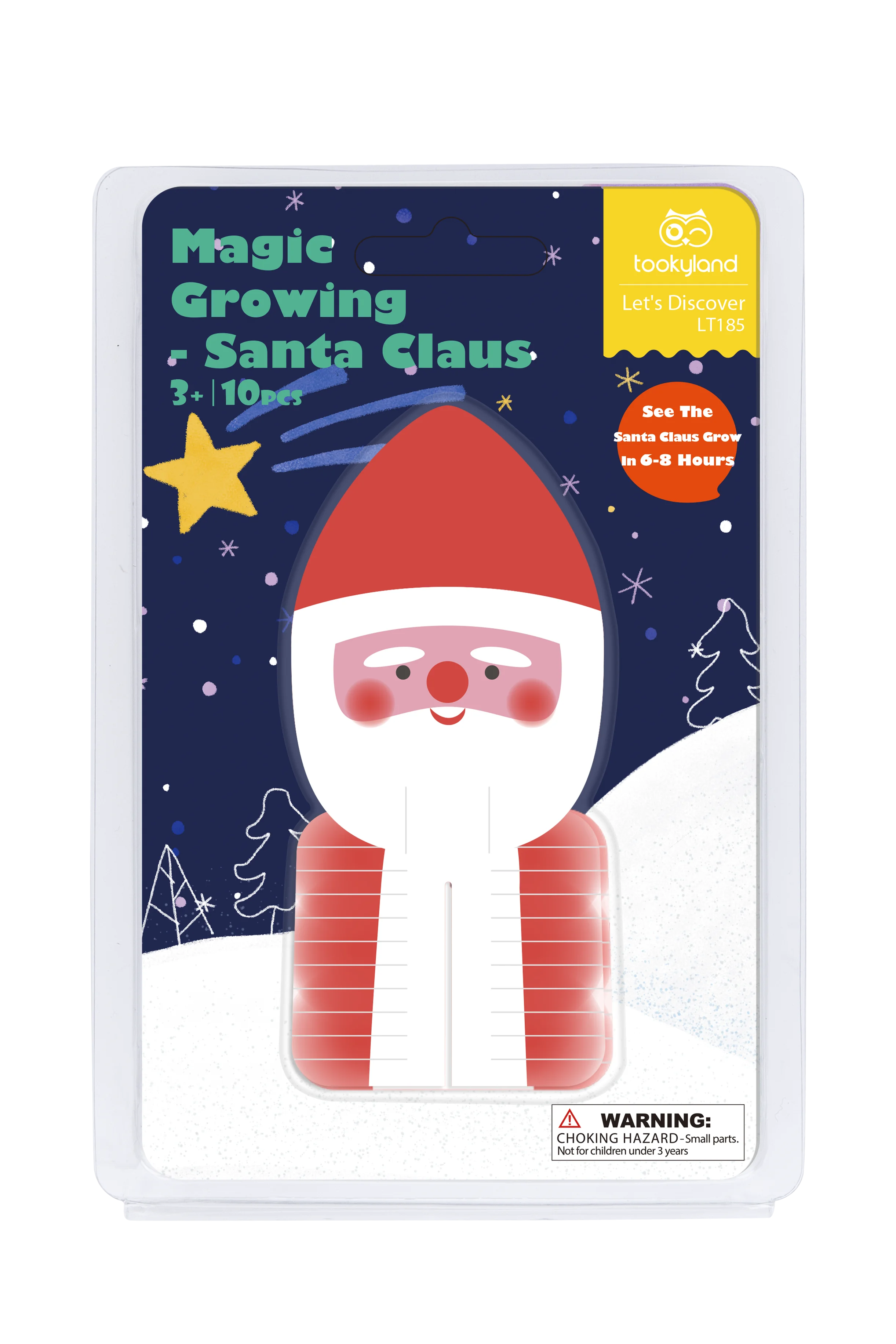 Visual DIY Magic Paper Growing Crystal Christmas Tree Santa Art Craft Novelty Toys Gifts for Kids