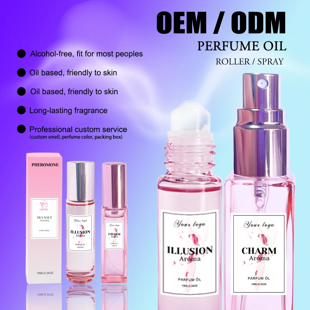 Wholesale 10ml Long Lasting Vegan Floral Fruity Musk patchouli Fragrance Eau de Parfum Pheromone Essential Oil Perfume Spray
