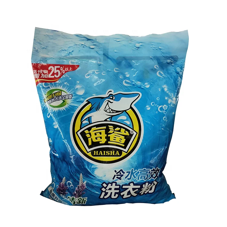 Hai Sha High Quality Remove Tough Stains Flower Fresh Scented Washing Powder 2.218 kg*4 bags