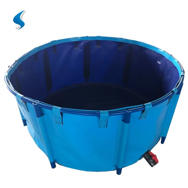 1000L to 20000L PVC Biofloc Ornament Fish Tank Foldable Small Fish Farm Tank