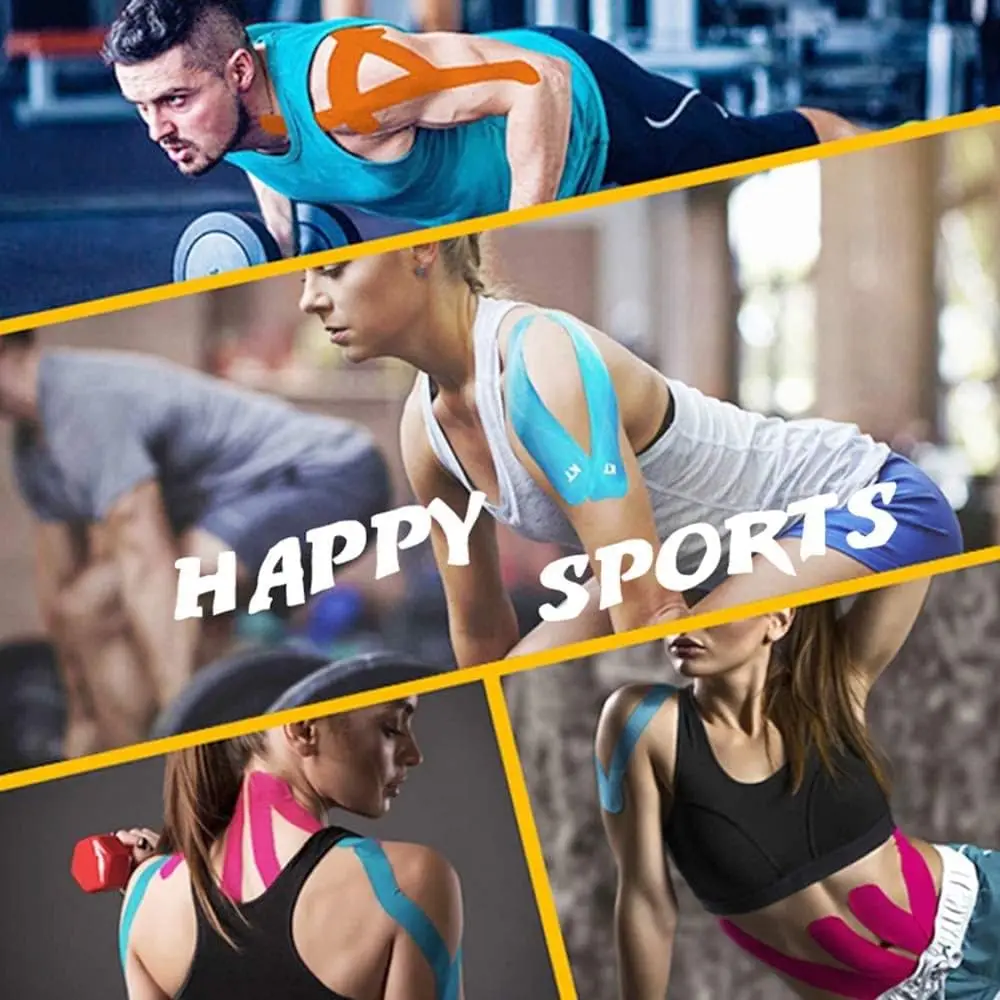 Sapphire Blue Therapy Kinesiology Muscle Tape Medical Custom logo Printed Cotton Sports tape Waterproof Kinesiology Tape