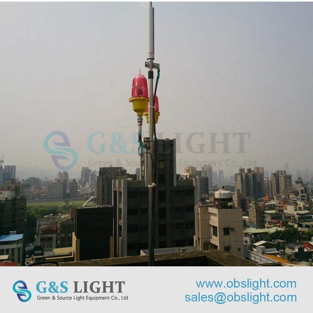 GS-LI/D type B ICAO Low Intensity LED Double Aviation Obstruction Warning Light