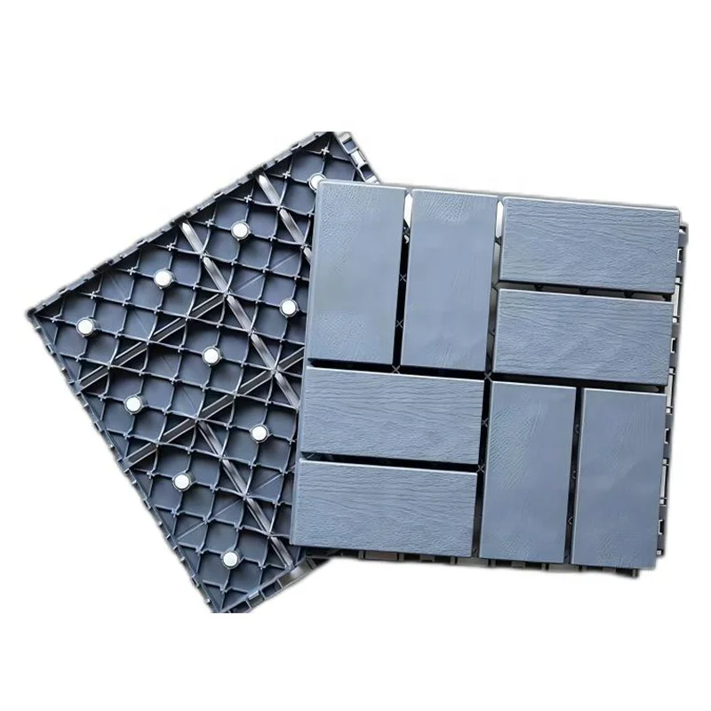 Removable Interlocking Plastic Deck Tiles for Garden Patio Outdoor Decking