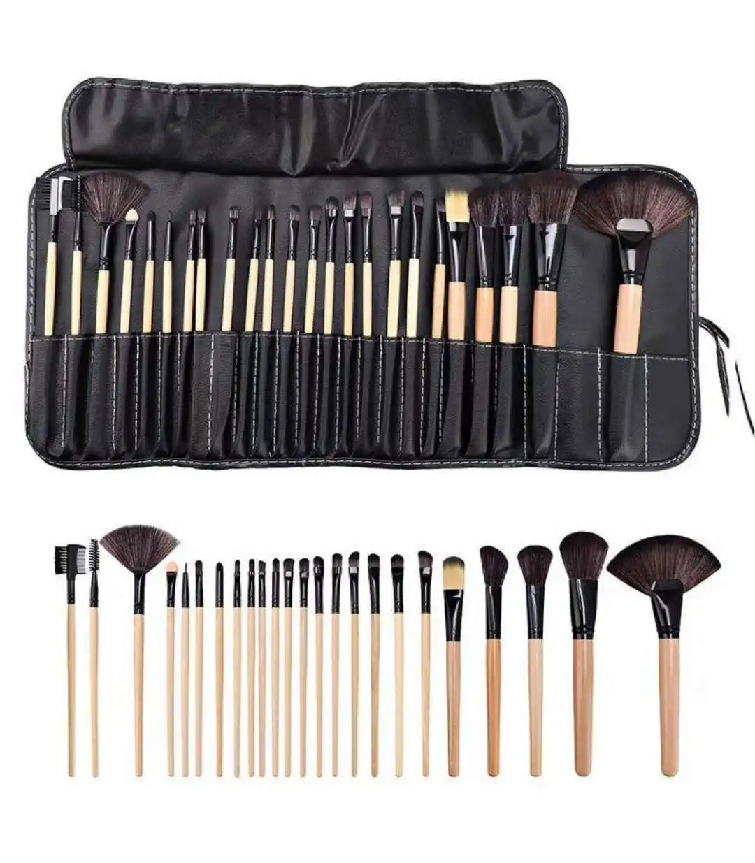 Succsion 24pcs in one high quality cheap price best quality professional high tech  makeup brush set from china factory