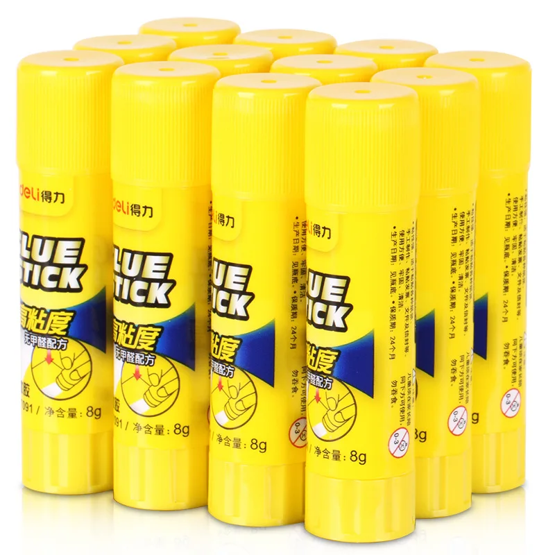 8g White Washable School Glue Sticks with Screw on Cap 24 Pack Sticks Immediately