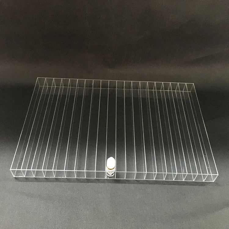 Clear Acrylic Display with 20 Compartments for Bottles Clear or Customized Custom Logo Accept Custom Size Displaying Goods 50pcs