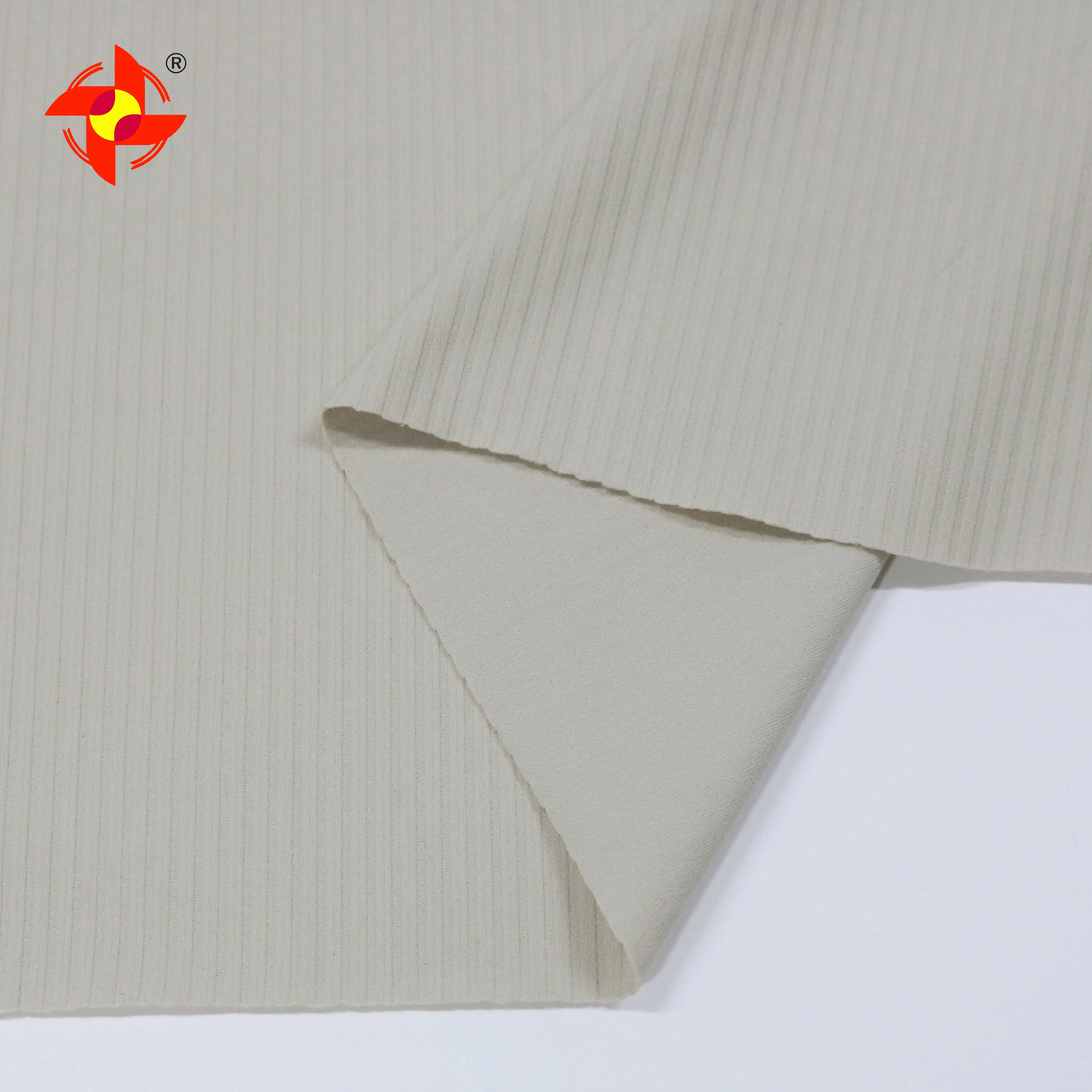 Wholesale Custom 74 Nylon Polyamide Elastane 26 Spandex 220gsm Soft Ribbed Knit Fabric Supplier For Clothing and Sweaters