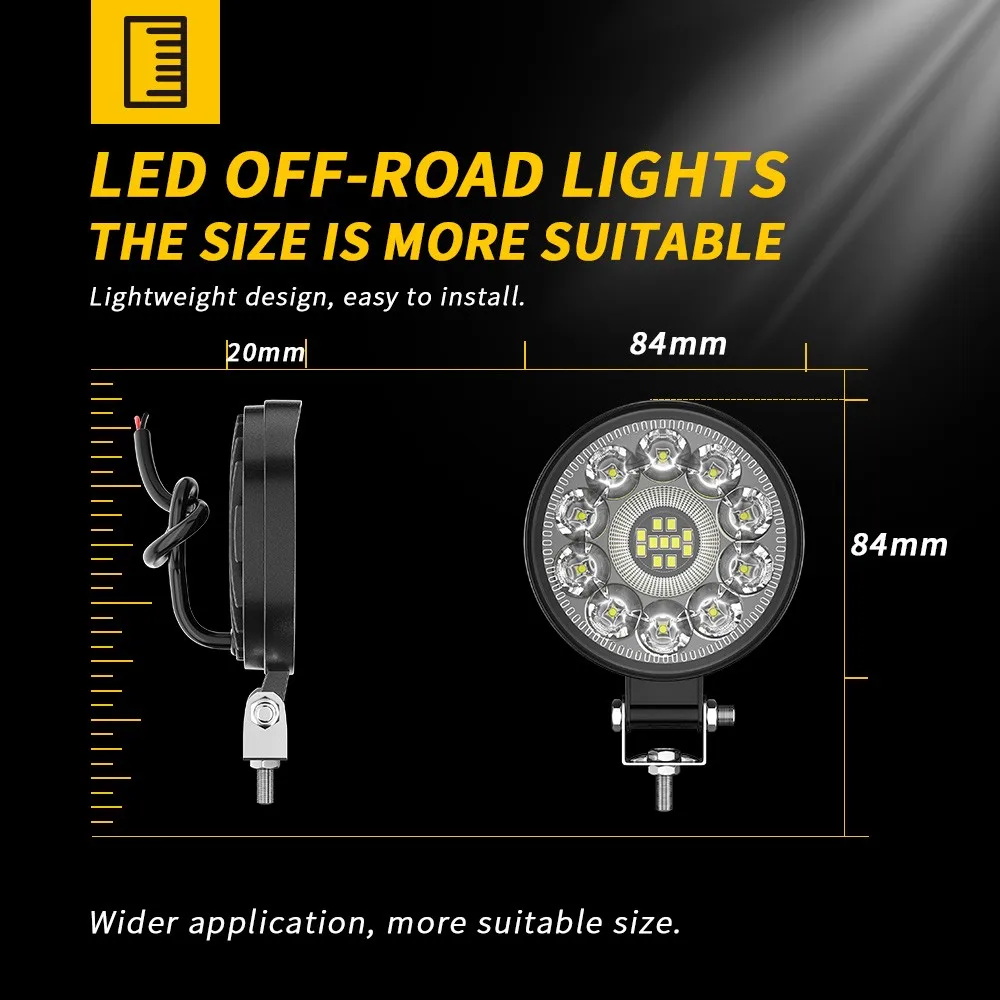LIGHTOWL Мини светодиодный рабочий свет для внедорожника 4x4 прожектор 12 В 24 светодиод джип-грузовика лодочного автомобиля трактора внедорожник ATV Barra фары