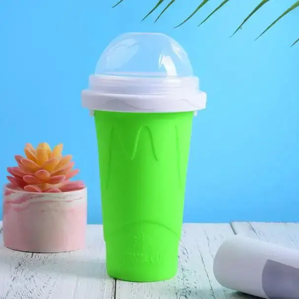 Squeeze Homemade Juice Water Bottle Quick-Frozen Smoothie Sand Cup Pinch Fast Cooling Magic Ice Cream