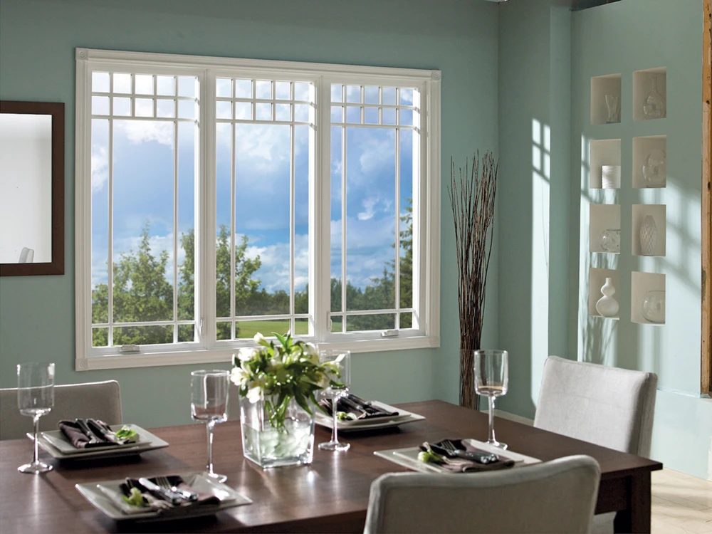 DY Aluminium Balcony 3 Panes Length Window With  Tempered Glass