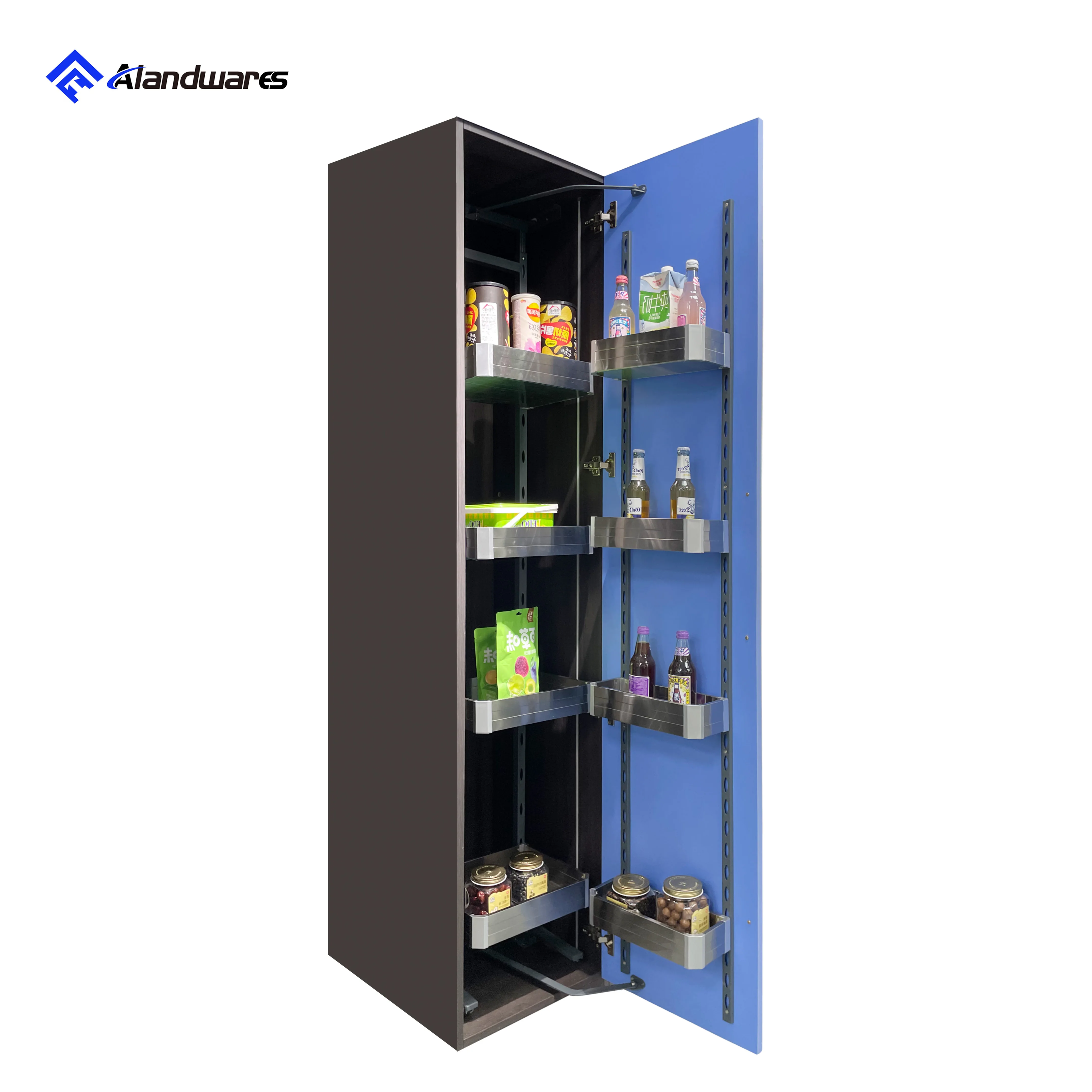 Modern Kitchen Cabinet Hardware and Accessories Organization Ideas Spice Seasoning Storage Holder for Iron 4 rack SS Pantry Unit