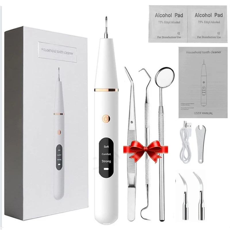 Ultrasonic Tartar Remover Kit Dental Calculus Remover Electric Plaque Remover for Teeth Cleaning