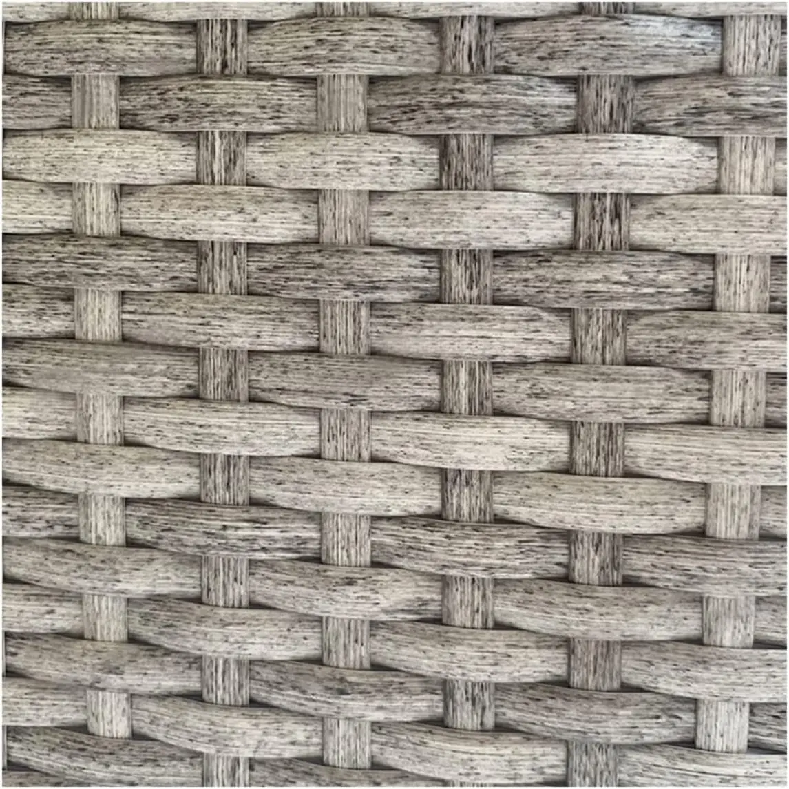 Plastic PE Wicker Repair Material Flat Rattan Woven DIY Furniture for Knit Repair Chair Table Basket, Gray