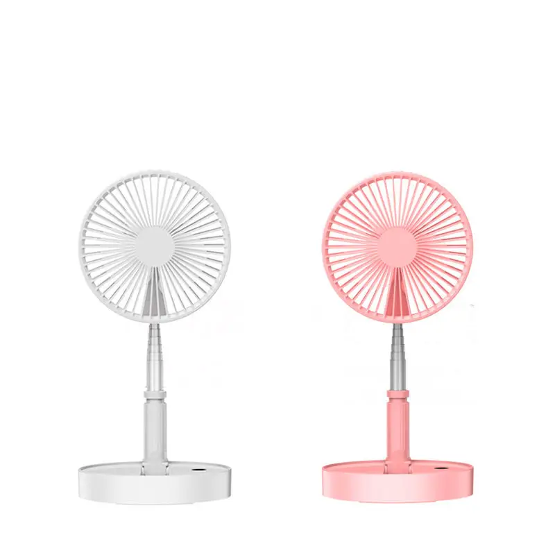 Adjustable Desktop Cooling Floor Folding Telescopic Table Fan 7200mah Kc Battery Usb Rechargeable Air Cooling Standing Fans