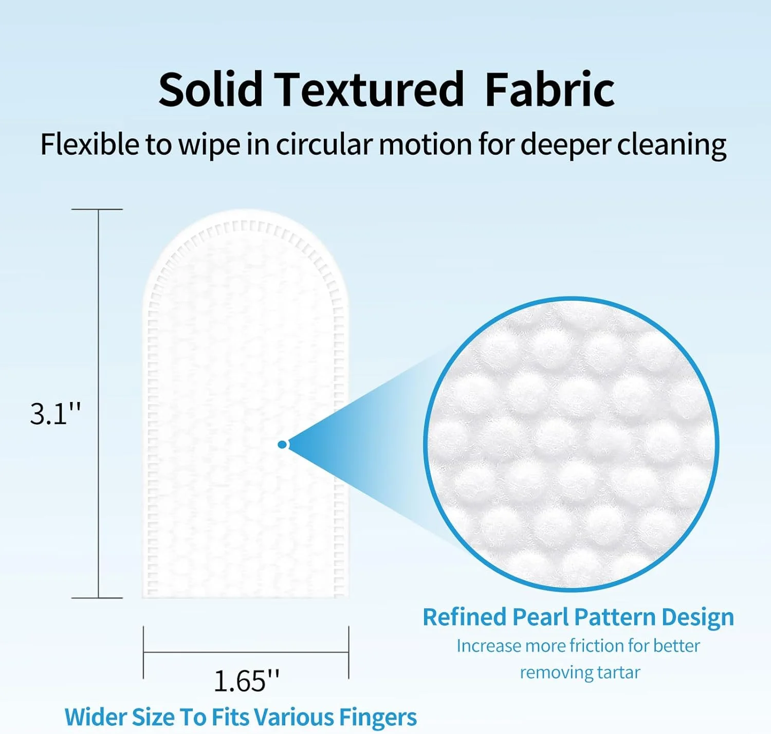 Custom Logo Organic Pet Dental Care Finger Plaque Tooth Wipes For Dogs & Cats