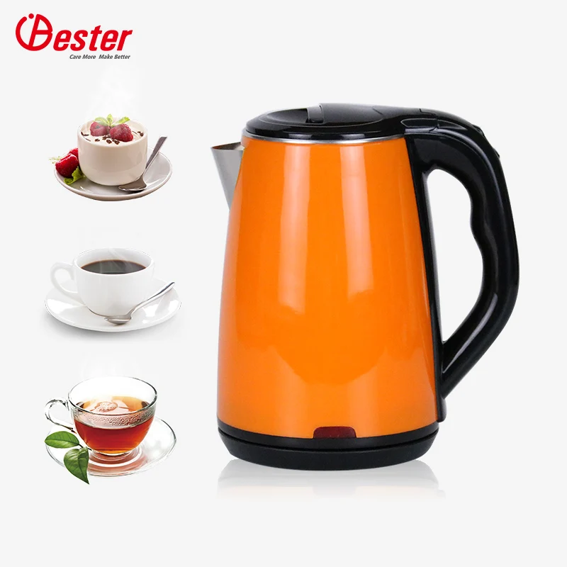 Boil Water Kettle Double Wall Jug Kettle 1.8L Stainless Steel Electric Kettle