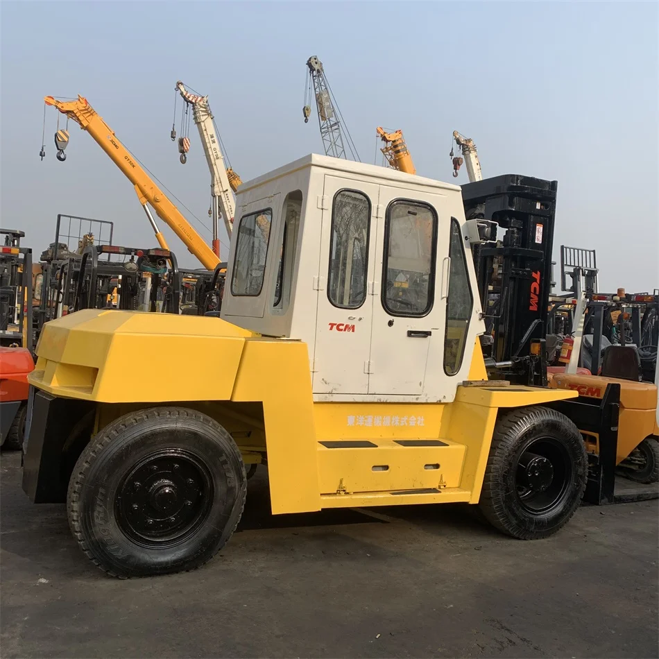 Japan made best price TCM FD100 10 ton used secondhand diesel forklift truck with reliable engine