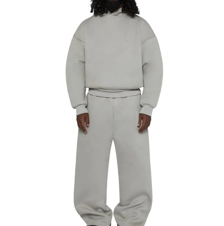 Custom 100% Cotton Blank Heavyweight Baggy Fleece Tracksuit For Men Hoodie And Sweatpants Jogger Sets Sweatsuits Manufacturer