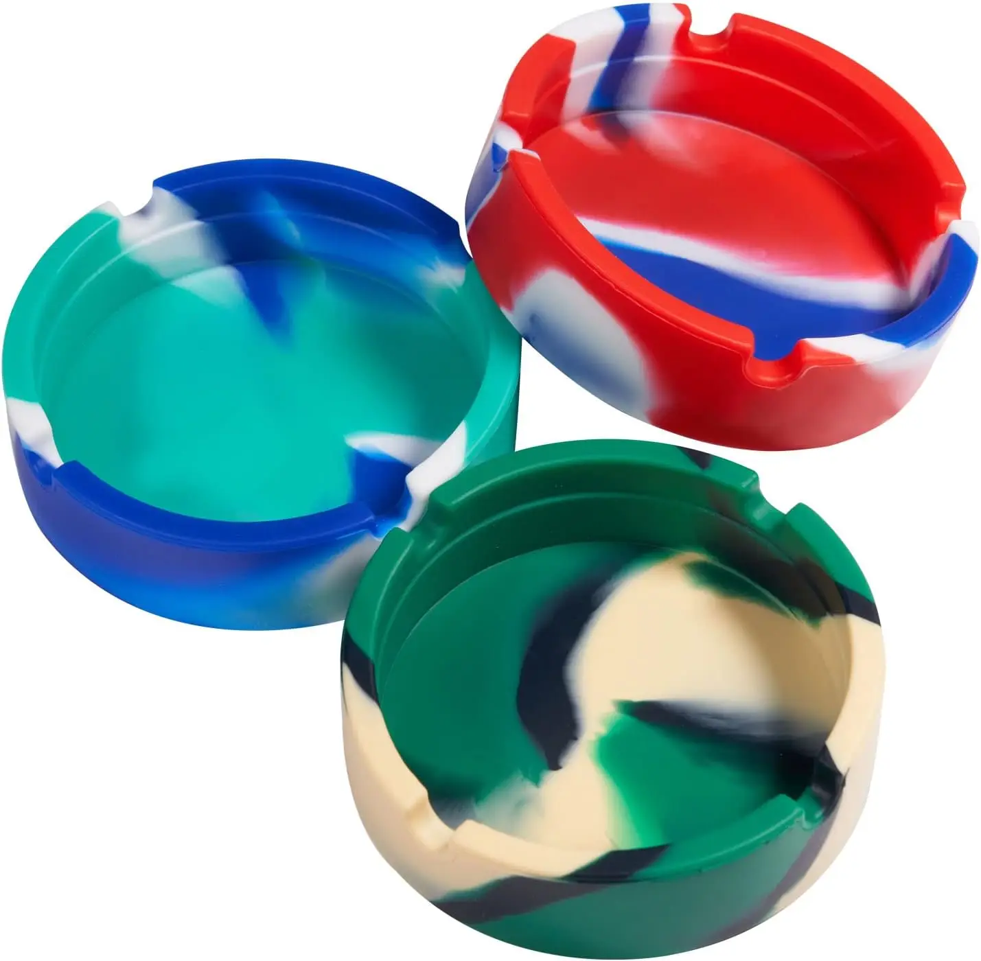 Silicone ashtray portable smoke creative home ins wind easy to clean luminous white fluorescent smoke cup