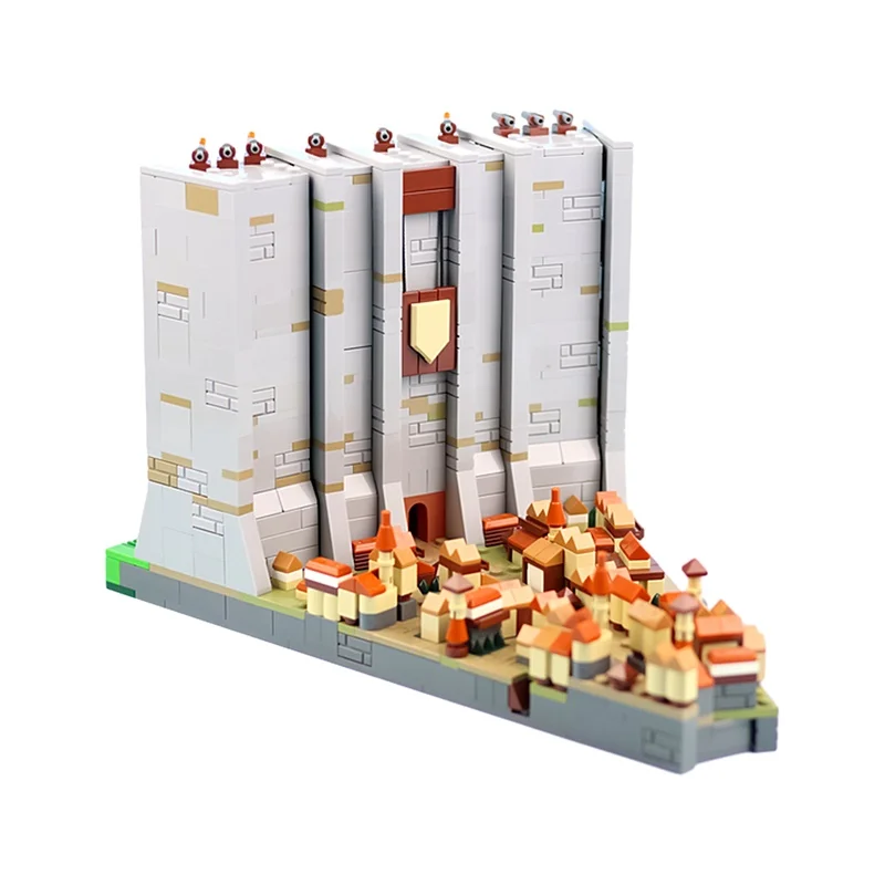 GoldMoc Creative Manga Series Castle Bricks Toys MOC-129657 The Walls Building Blocks Toy Blocks Set