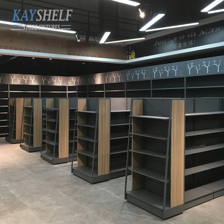 Retail Equipment Convenience Store Light Duty Gondola Display Racks