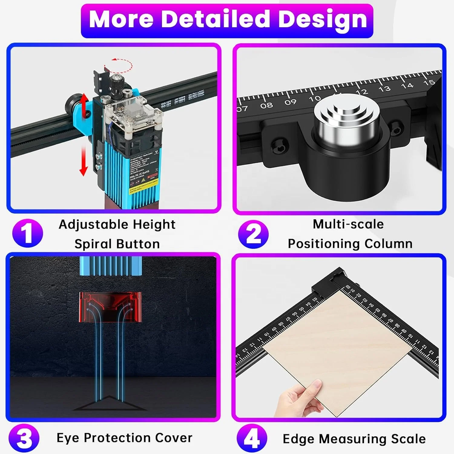 Twotrees Wholesale TTS-55 Pro Fixed-Focus Compressed Spot Eye Protection Laser Design Laser Engraving Cutting Machine