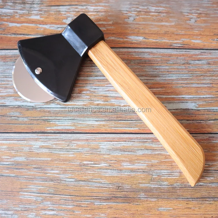 Cheap Price Pizza Slicer Cutter Axe Shaped, Pizza Cutter Stainless Steel Wheel