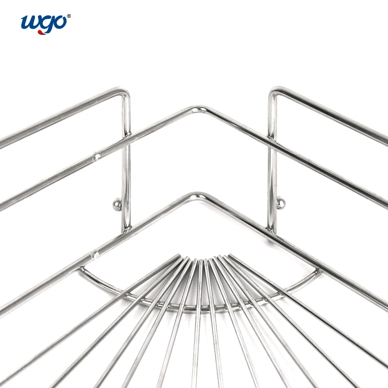 Gel Pad Mounted Strongly Holding Power Stainless Steel No Install Tools Needed Bath Corner Shelf Caddy