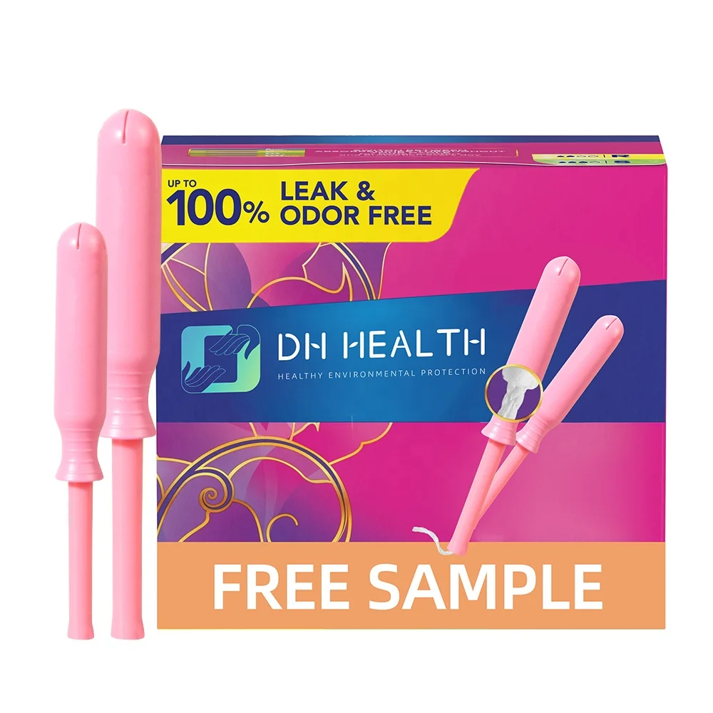 DH Hot sale vaginal long feminine custom organic applicator tampons