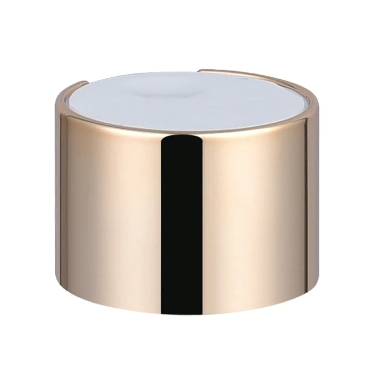 Hot sale shampoo bottle dispensing pressure plate cover aluminum gold silver disc top cover