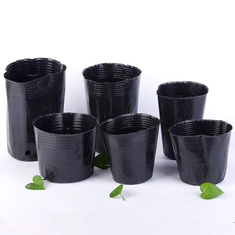 Cheap Plastic Nutrition Cup Plant Black Seedling Pot Thickened Garden Flowers Nutrition Bowl factory Direct Sale Nursery pot
