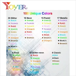 120 набор гелевых ручек для копирования уникальных цветов без цветов с краской для взрослых, художественный маркер